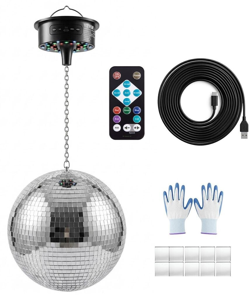 VEVOR Discokugel 300mm LED RGB mit Motor & Fernbedienung ab 49,30 € (Oktober 2026)