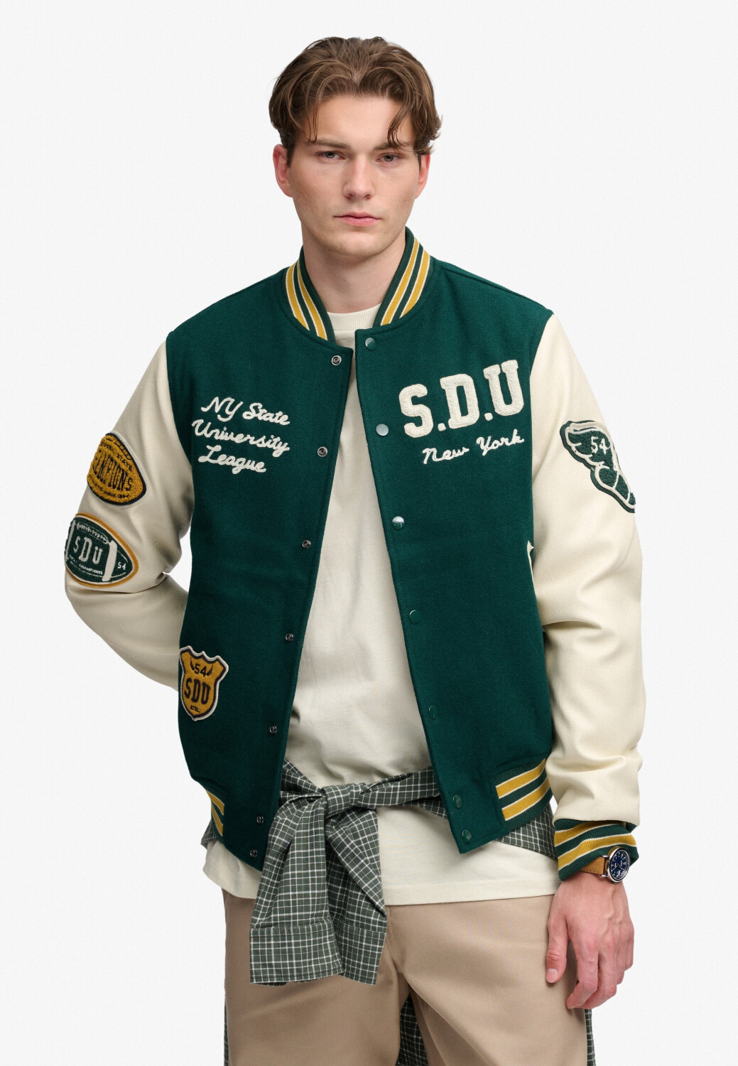 Superdry Vintage Patched Varsity Jacket (M5012477A) a € 113,49 ...