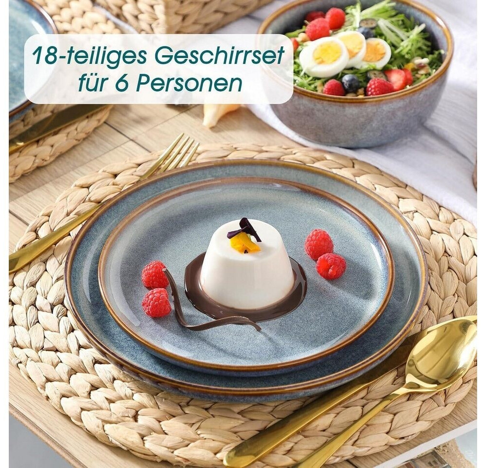 LuxusKollektion Geschirrset 18-tlg. für 6 Personen, Steingut, lavendelblau ab 209,99 € (Oktober 2026)