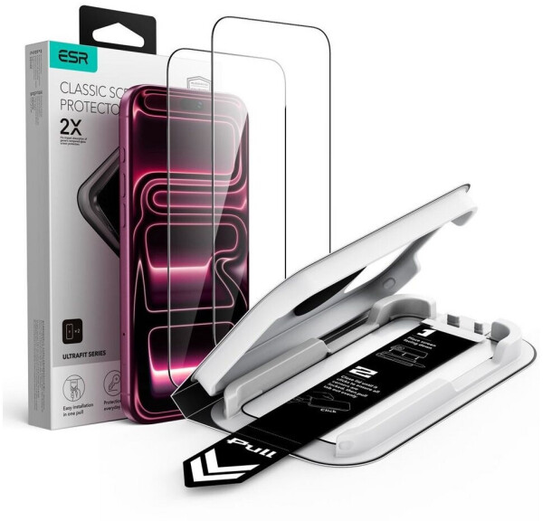 ESR UltraFit Classic Panzerglas für iPhone 17 Pro / 18 Pro, 9H, 2 Stück