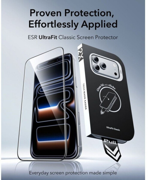 ESR UltraFit Classic Panzerglas für iPhone 17 Pro / 18 Pro, 9H, 2 Stück, Bild 2