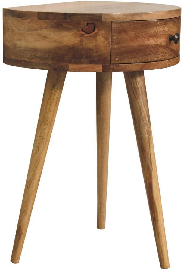 Artisan Mini Nachttisch rund, Eichenholzoptik, 1 Schublade, 52x32x40cm ab 172,00 € (Oktober 2026)