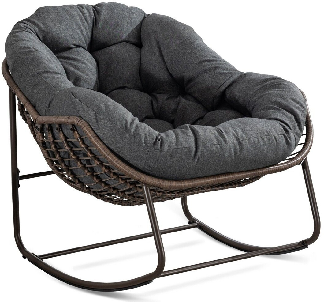 Pe Rattan EUAKT SeedWave Schaukelstuhl Übergröße, PE-Rattan, Olefin-Kissen 15cm ...