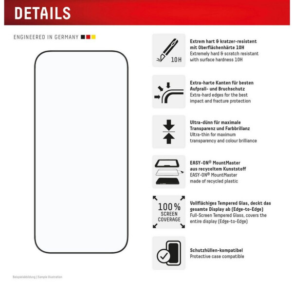 Displex Premium Glass MM Displayschutzglas für iPhone 17 Pro/18 Pro (02313), Bild 4