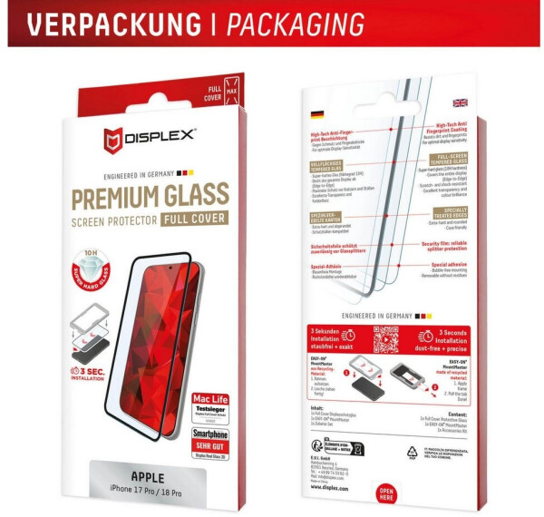 Displex Premium Glass MM Displayschutzglas für iPhone 17 Pro/18 Pro (02313), Bild 9