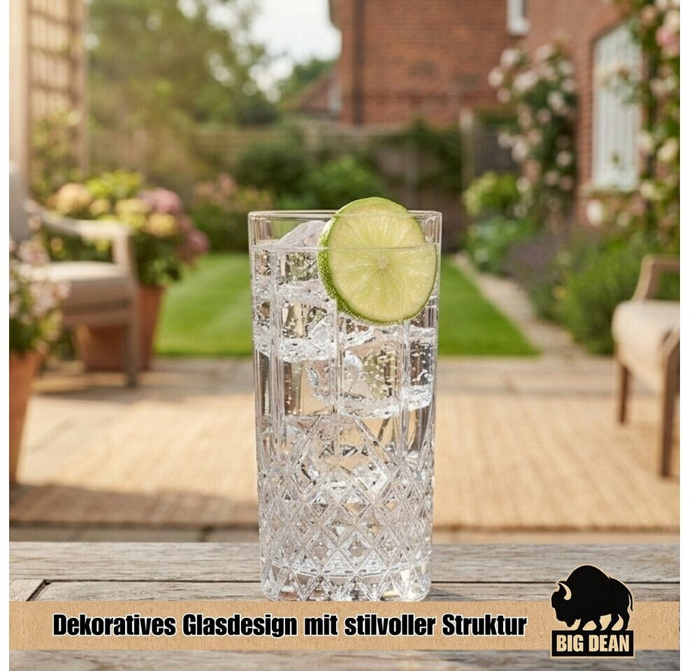 BigDean Longdrinkgläser Set 6-teilig 375ml, transparent, spülmaschinenfest ab 18,72 € (Oktober 2026)