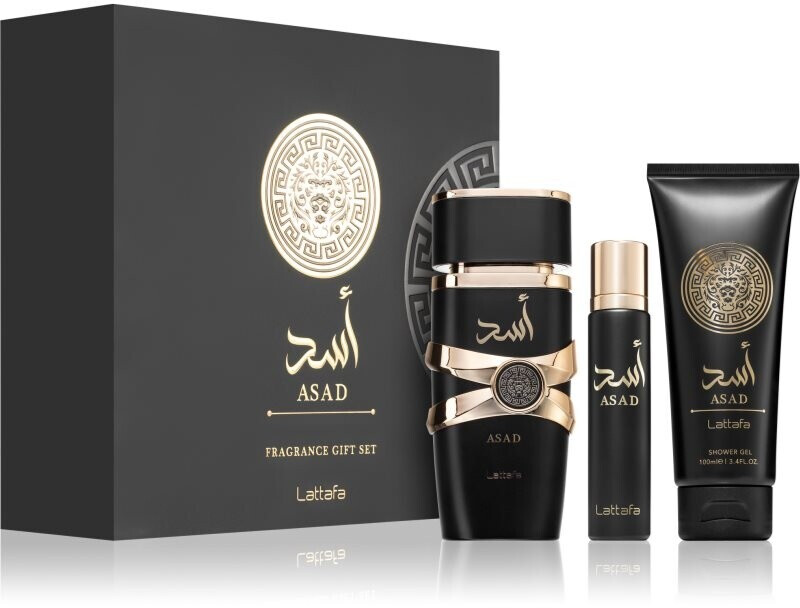 Lattafa Asad confezione regalo per uomo, EDP 100ml + spray da viaggio ...