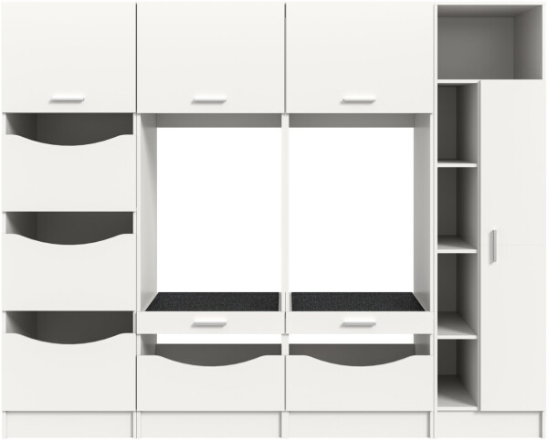 Mid.you Hauswirtschaftsraum Free weiß, Holzwerkstoff, 242x195x68cm (001849013818), Bild 3