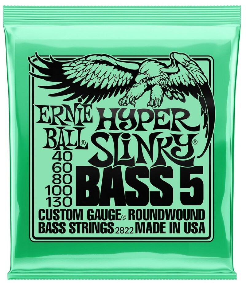 Buy ERNIE BALL Hyper Slinky Nickel Wound 5-String Bass Strings 40-130 ...