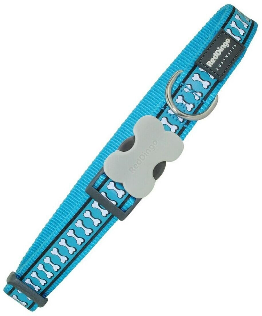 Red Dingo Collier pour Chien Reflective Bones turquoise 1,5cm (805853 ...