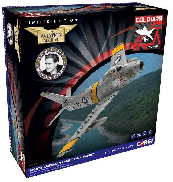Corgi F-86E Sabre « Christine » Whisner Jr 1952, modèle moulé sous ...