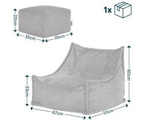 Icon Alto Cord Sitzsack Kinder mit Hocker, blau (EU1KALTOFSTJC033) ab ...