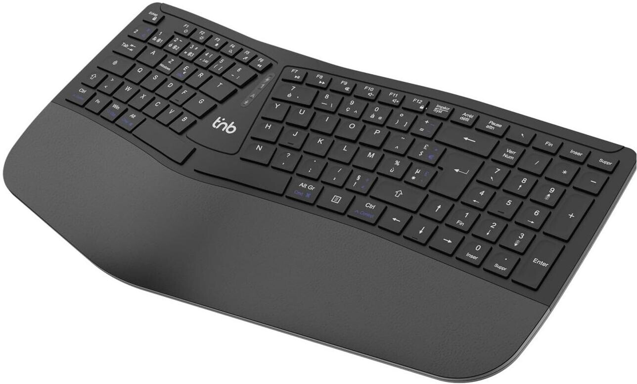 Nb Keyboard T'nB ERGO ergonomische Tastatur, kabellos, Bluetooth + 2,4GHz ...