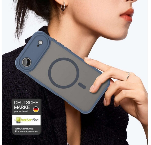 Betterfon Magnetisches Matte Case kratzfest für Apple iPhone 17 Air Blau, Bild 3