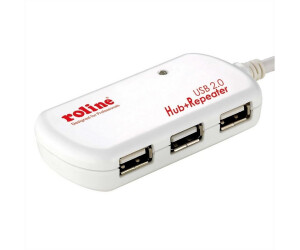 Roline USB 2.0 Hub, 4 Ports + Repeater (12.04.1085)