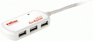 Roline USB 2.0 Hub, 4 Ports + Repeater (12.04.1085)