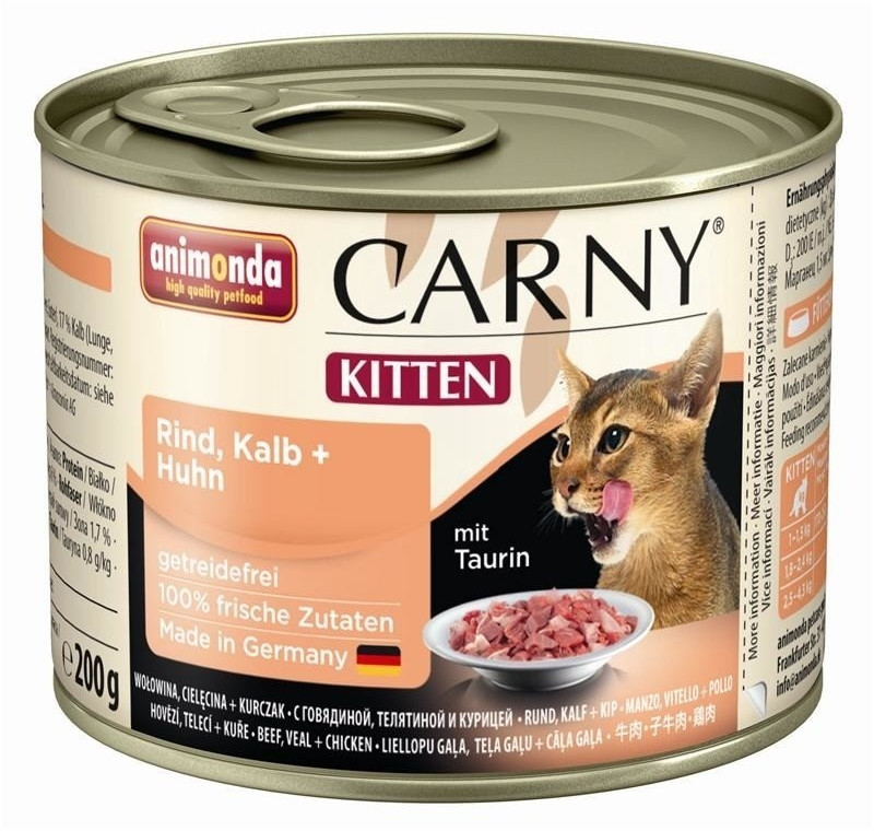 Animonda Carny Kitten bœuf & cœurs de dinde (200 g)