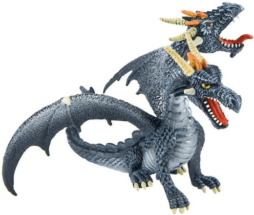 Bullyland Dragon à deux têtes noir (75597)