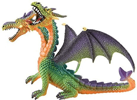 Bullyland Dragon à 2 têtes vert