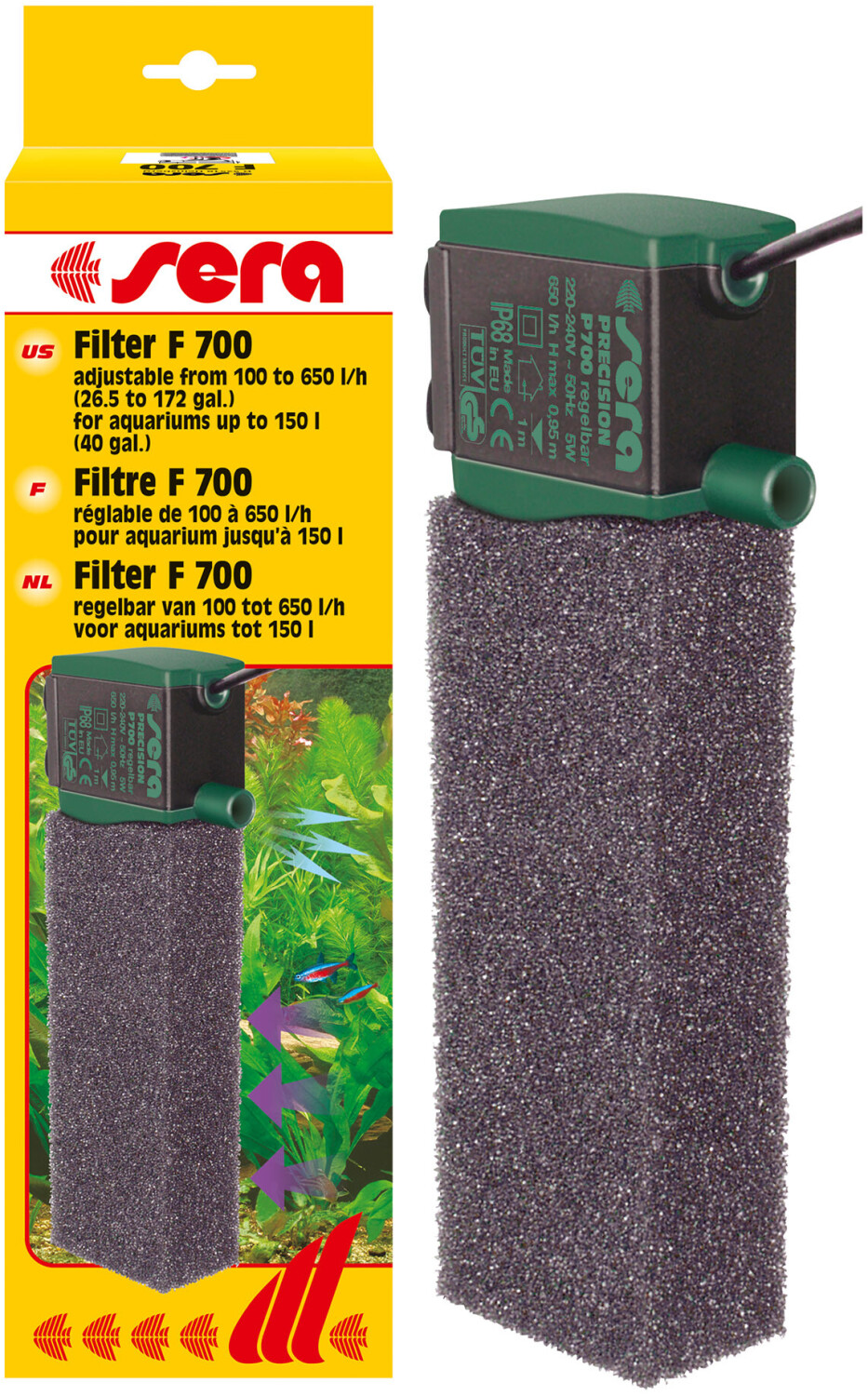 sera Filtre intérieur réglable F 700