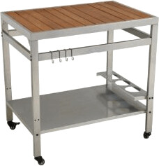 Cook'in garden Desserte roulante Silver pour plancha
