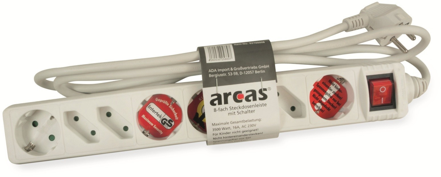 Arcas Bloc multiprise 8 prises (92700008)