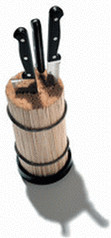 Caritas Side by Side Wooden skewer Knife Block (empty)