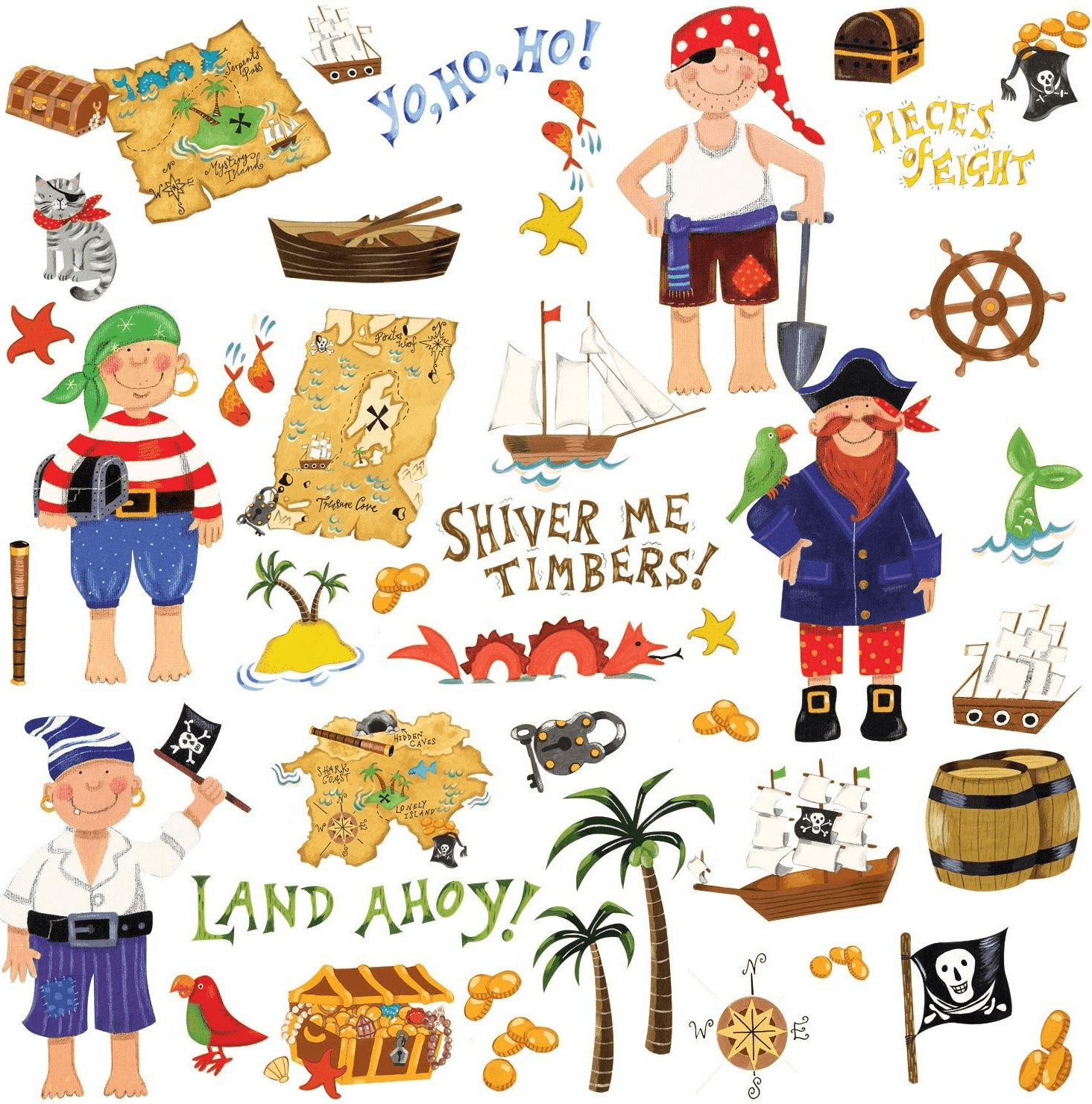 RoomMates Pirates Wall Decoration