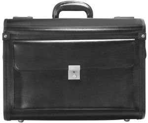 Dermata Leder Pilotenkoffer Aktenkoffer mit Vortasche und zwei Seitentaschen neu 