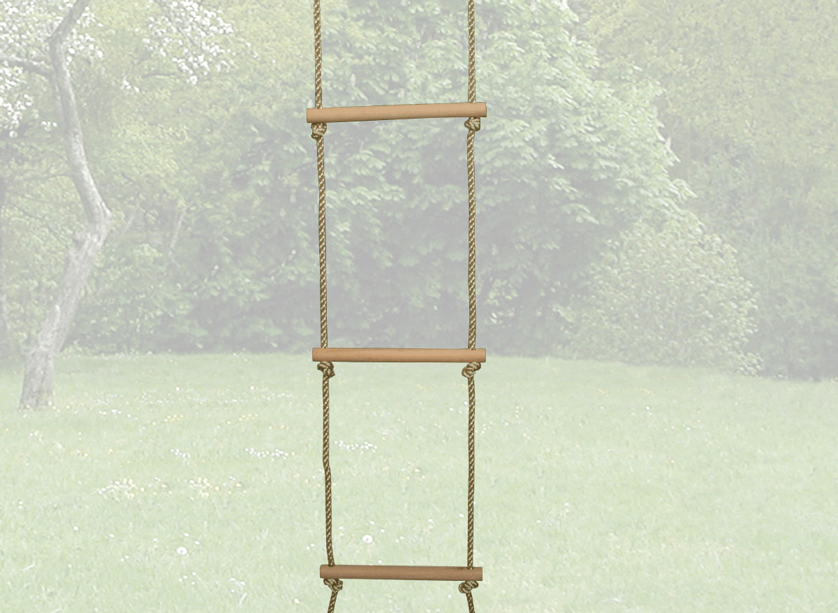 Soulet Échelle corde traditionnelle 5 barreaux bois