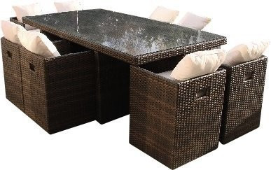 Deco-Chine Salon PVC-8-C (1 table + 8 fauteuils)