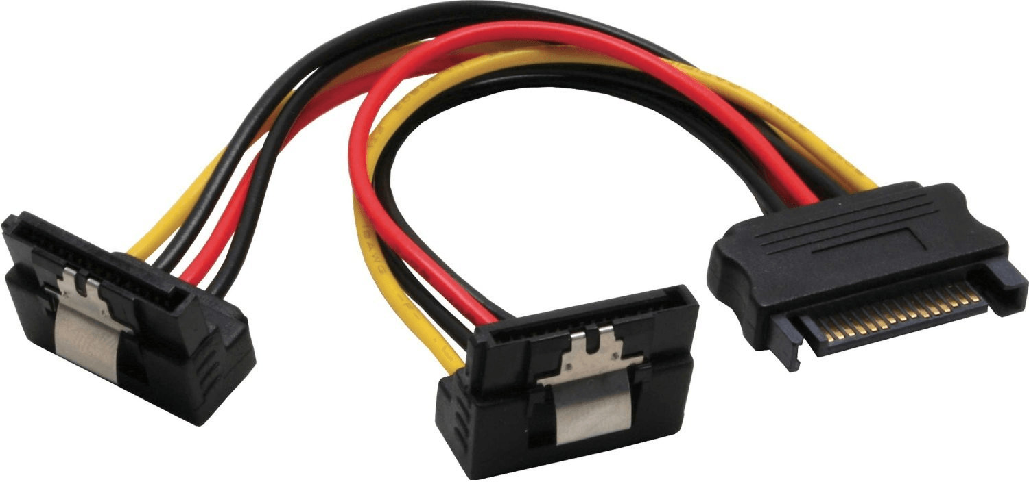 InLine SATA power Y cable, SATA Bu to 2x SATA St angled, 0.15m (29683W)