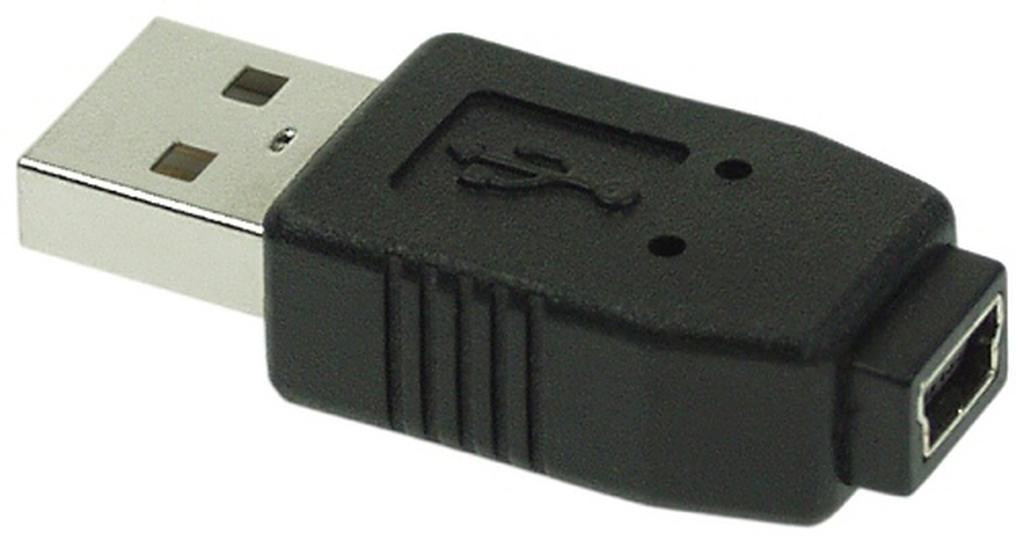 Photos - Cable (video, audio, USB) InLine USB 2.0 adaptor, A male to mini-5pin female  (33500A)