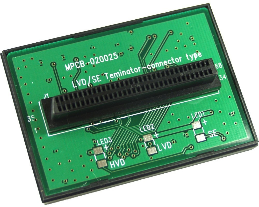 InLine SCSI U320 LVD/SE Terminator, internal 68-pin mini Sub D socket, T-shaped (39268T)