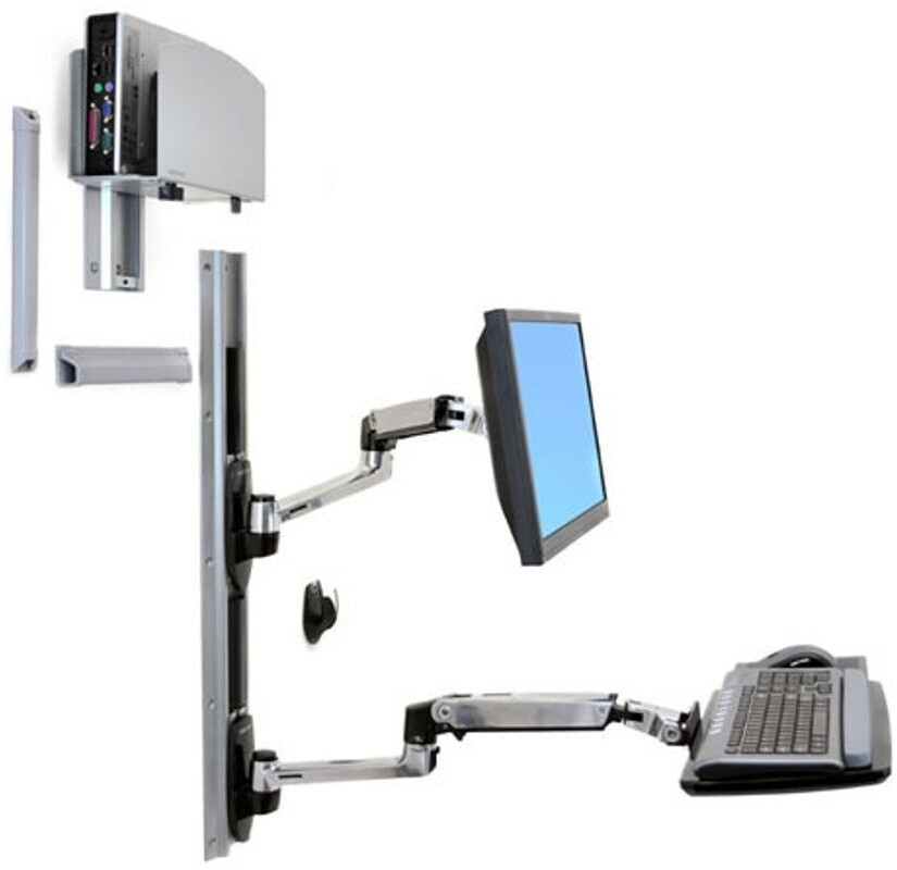 Ergotron LX Wall Mount System (polished aluminum)