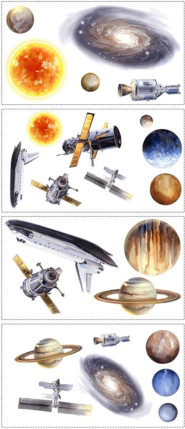 RoomMates Stickers muraux Voyage dans l'espace