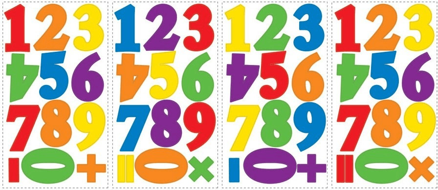 RoomMates Colorful Numbers