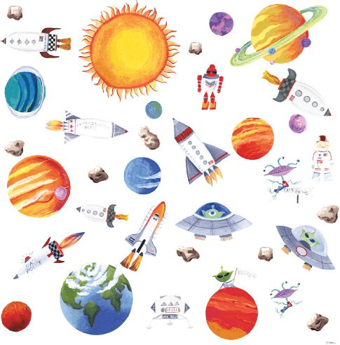 RoomMates Stickers muraux espace