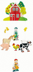 Goki Mobile en bois la ferme des animaux
