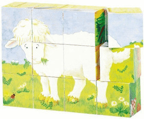 Goki Puzzle cube les bébés animaux