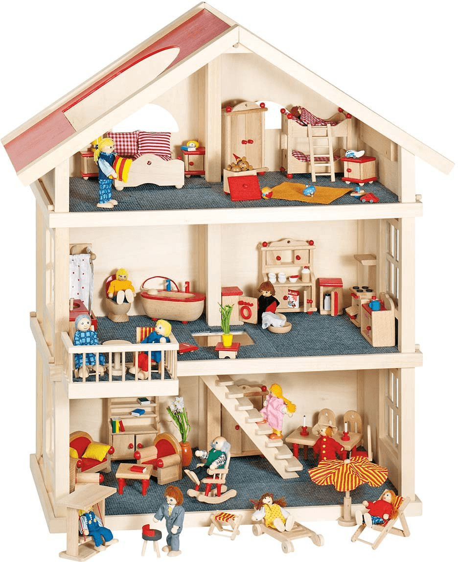 Goki Maison de poupée 3 étages