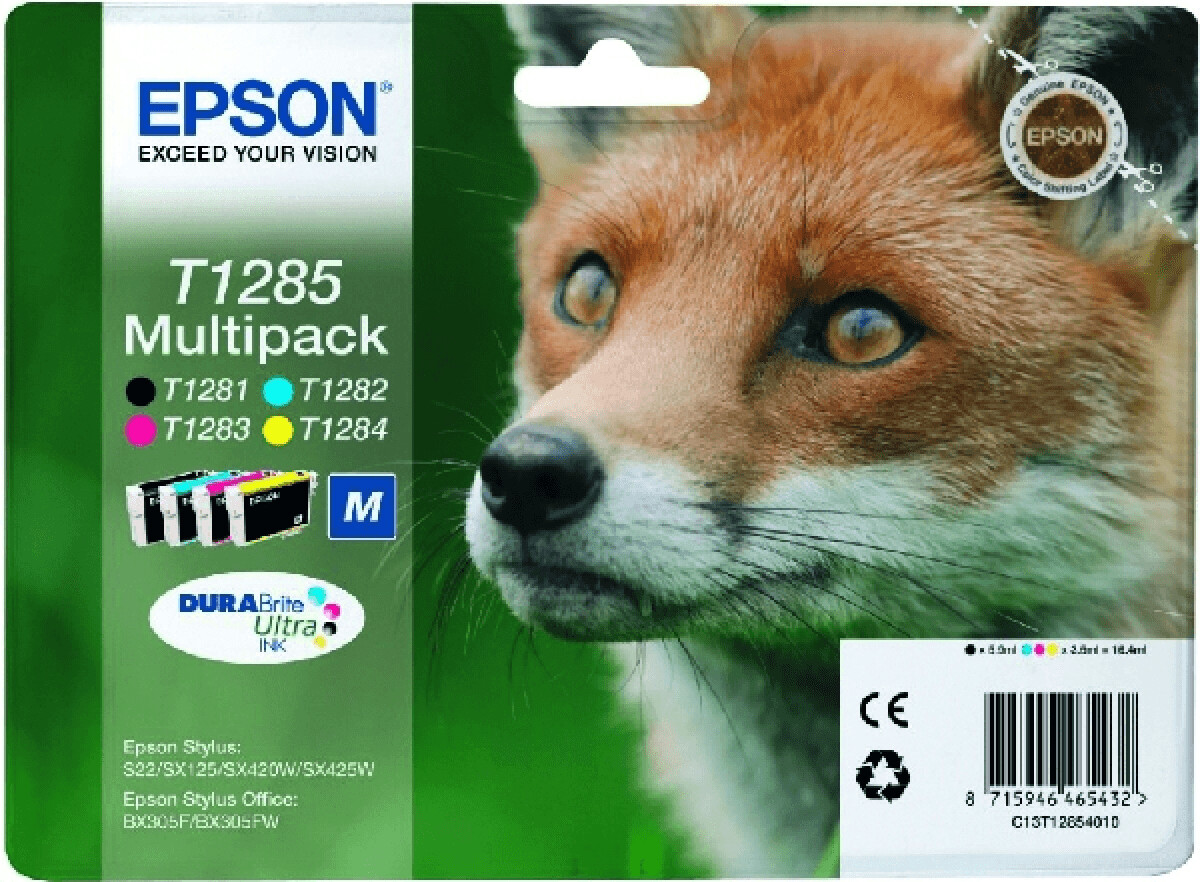 Epson T1285 Multipack 4 couleurs (C13T12854010)