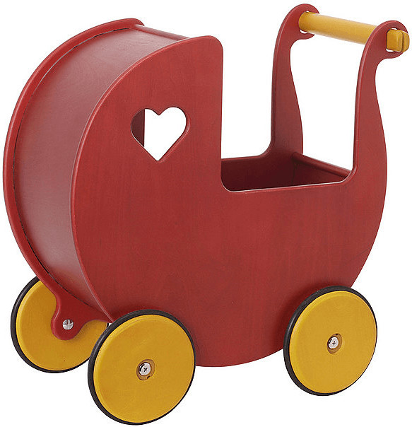 Moover Poussette en bois rouge