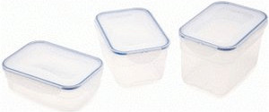 Lock&Lock Lot de 3 boîtes 1,2L + 1,8L + 2,4L