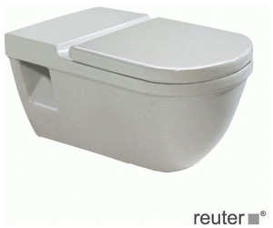 360 weiß Wand-WC Duravit Starck 3 aus Keramik,mit off.Bef. 6,0l Spülung,BxHxT