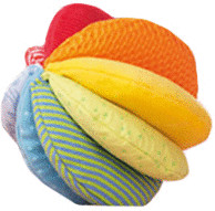 Haba Balle en tissu arc en ciel