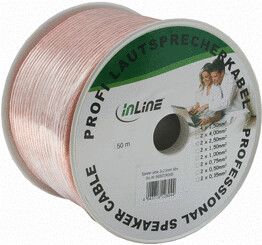 InLine 98350T Câble d'enceintes, 2 x 2,5mm² (50m)