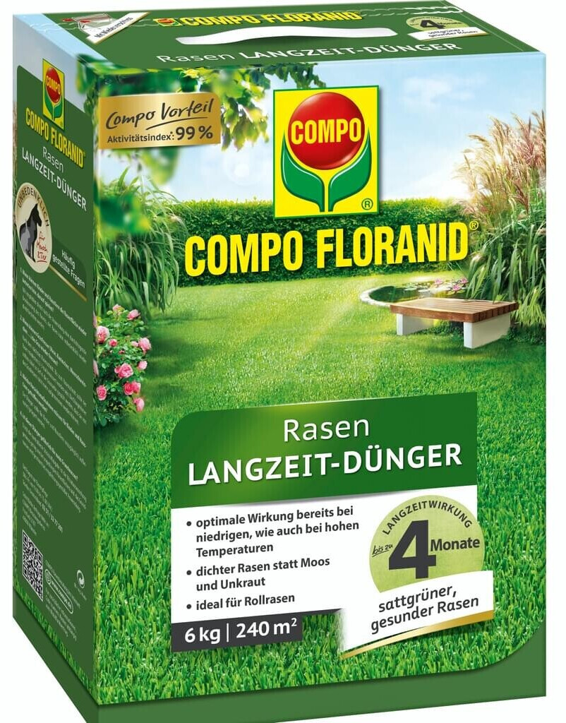 COMPO Floranid RasenLangzeitdünger 6 kg ab 37,09 € Preisvergleich