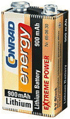 Conrad Energy 9V 900mAh Lithium