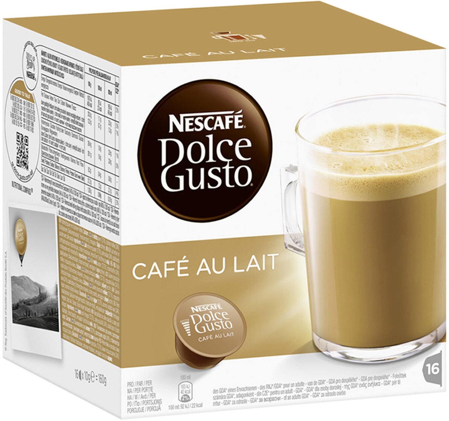 Nescafé Dolce Gusto Café Au Lait Descaffeinato 16 Cápsulas